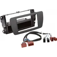 ACV Autoradio Facade 1DIN - - Seat Ibiza 6J FL - Kleur Grijs - Niet Universeel