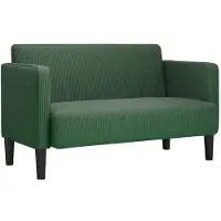 vidaXL Loveseat bank 109 cm corduroy stof donkergroen