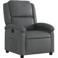 vidaXL Relaxfauteuil grijs kunstleer