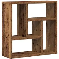 vidaXL Wandschap 45x16x45 cm bewerkt hout oud houtkleurig