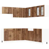 vidaXL 11-delige Keukenkastenset Lucca bewerkt hout oud houtkleurig