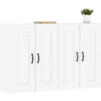 vidaXL Hangkasten 2 st bewerkt hout wit