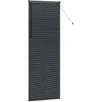 vidaXL Venetiaanse jaloezie Zwart 220 x 85 cm 25 mm Aluminium