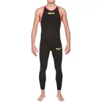 Arena R-Evo jumpsuit + Open Water Black / Yellow || Maat: 85 cm