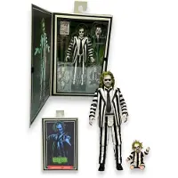 NECA Beetlejuice 7-schaal Ultimate Gestreepte Pak Actionfiguur 18 Cm