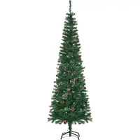 HOMCOM Kerstboom Kunststof, Metaal 54L x 54B x 195H cm Groen