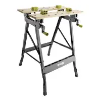 Ryobi RWB02, Draagbare werkbank, bamboe, metaal, zwart, hout, 100 kg, 60,5 cm, 18 cm