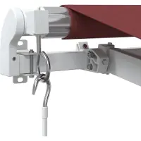 vidaXL Luifel handmatig uittrekbaar met LED 500x350 cm bordeauxrood
