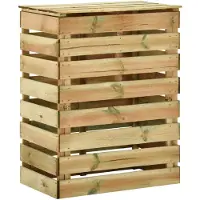vidaXL Latten tuincomposter Groen 106 x 58 x 110 cm Massief grenenhout