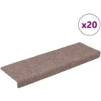 vidaXL Trapmatten Zelfklevend 20 stuks 65x21x4 cm lichtbruin