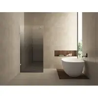 Wiesbaden Glasplaat links less 90x200 cm 8 mm nano spiegelrook- naar helder glas