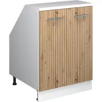 Vicco Keukenkast voor schuine wand R-Line Artisanaal eiken 60 cm met 2 deuren, kastromp 60 cm diepte, Model 60352