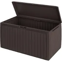 Casaria Kussenbox Board Plus Bruin 290L met wielen