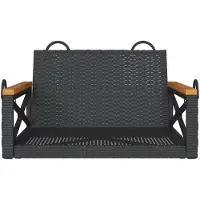 vidaXL Hangstoel, zwart, 63x62x40 cm, polyrotan