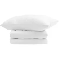 vidaXL Winter Duvet met kussen 2 st Wit Donsveer