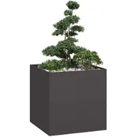 vidaXL Plantenbak 80x80x80 cm staal zwart