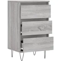 vidaXL Dressoir 40x35x70 cm bewerkt hout grijs sonoma