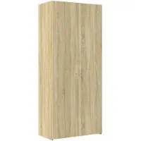 vidaXL Opbergkast 80x42,5x225 cm bewerkt hout sonoma eikenkleurig