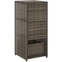 vidaXL Tuinkast, grijs, 50x55x115 cm, polyrotan