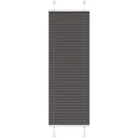 vidaXL Plissé rolgordijn 45x200 cm stofbreedte 44,4 cm polyester zwart