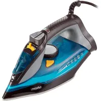 Mesko MS5041 Stoomstrijkijzer, keramische strijkzool, verticale stoomfunctie, automatische reiniging, 350 ml tank, blauw
