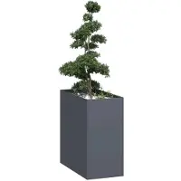 vidaXL Plantenbak 40x80x80 cm staal antracietkleurig