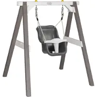 Axi Baby Schommel Grijs/wit met zitje Grijs/wit