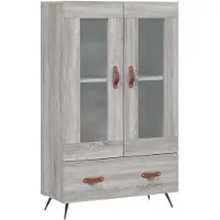 vidaXL Hoge kast, grijs Sonoma, 69,5 x 31 x 115 cm, houtvezel