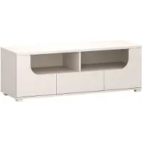 Selsey Valles – TV-meubel met lade en open vakken, 130 cm, kasjmiergrijs