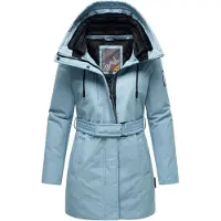 NAVAHOO Winterparka lichtblauw / zwart