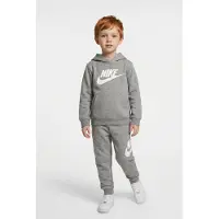 Nike Joggingpak 'CLUB FLEECE' grijs gemêleerd / wit