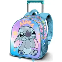 KARACTERMANIA Rugzak op wielen Disney Stitch Aloha 3D - 31 cm, ideaal voor school en avonturen