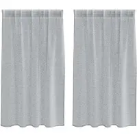 vidaXL Voile Gordijn 2 st Donkergrijs 140 x 140 cm Polyester
