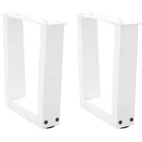 vidaXL Salontafelpoten 2 st V-vormig 50x(30-31,3) cm staal wit