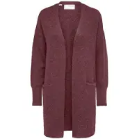 Selected Gebreid vest bourgogne