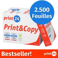Print24 Printpapier Kopieerpapier 2500 vel 5 x 500 A4 Premium Hoogwit CIE 160 Testwinnaar PEFC gecertificeerd