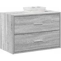 vidaXL Kast met 2 lades 60x31x40 cm bewerkt hout grijs sonoma eiken