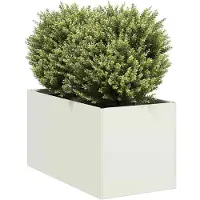 vidaXL Plantenbak 40x80x40 cm koudgewalst staal wit