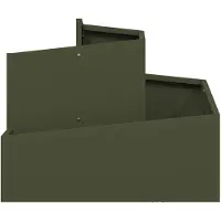 vidaXL Plantenbak Olijfgroen 60 x 60 x 50 cm Koudgewalst staal