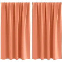 vidaXL Blackout Gordijnen met Ringen 2 st Terracotta 140 x 140 cm