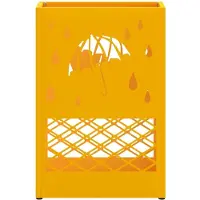vidaXL Regen Paraplu Stand Mosterdgeel 28 x 12 x 41 cm Staal