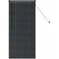 vidaXL Venetiaanse jaloezie Zwart 175 x 60 cm 25 mm Aluminium
