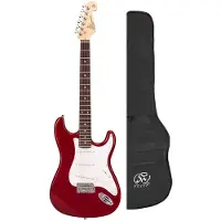 SX Elektrische gitaar - ED1 - ST-model - 3x Single Coil - Vintage Tremolo - 22 frets - Candy Apple Red - Inclusief gigbag