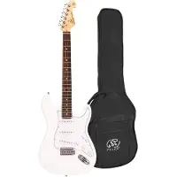 SX Elektrische gitaar - ED1 - ST-model - 3x Single Coil - Vintage Tremolo - 22 frets - Vintage White - Inclusief gigbag