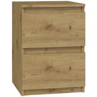 Top E Shop M2 Malwa bedside table 2 drawers Oak Artisan