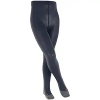 Falke Active Warm dik eenkleurig wol functioneel materiaal panty kinderen blauw - maat 134-146