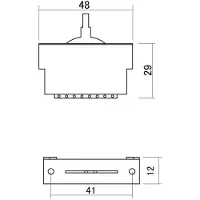 Boston SW-45-W 5-standenschakelaar gesloten model met witte knop