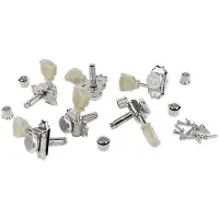 Gotoh SD-90 Keystone MG-T Nickel locking stemmechanieken 3x3 (set van 6 stuks)