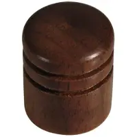 Boston KWW-360 Houten Dome Knop - Walnoot Met 2 Ringen, 15x18mm
