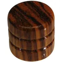 Boston KWZ-350 Houten Dome Knop met Zebra Patroon - 19x18mm